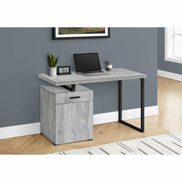 Daphnes Dinnette 48 in. Computer Desk Black & Grey DA3596433